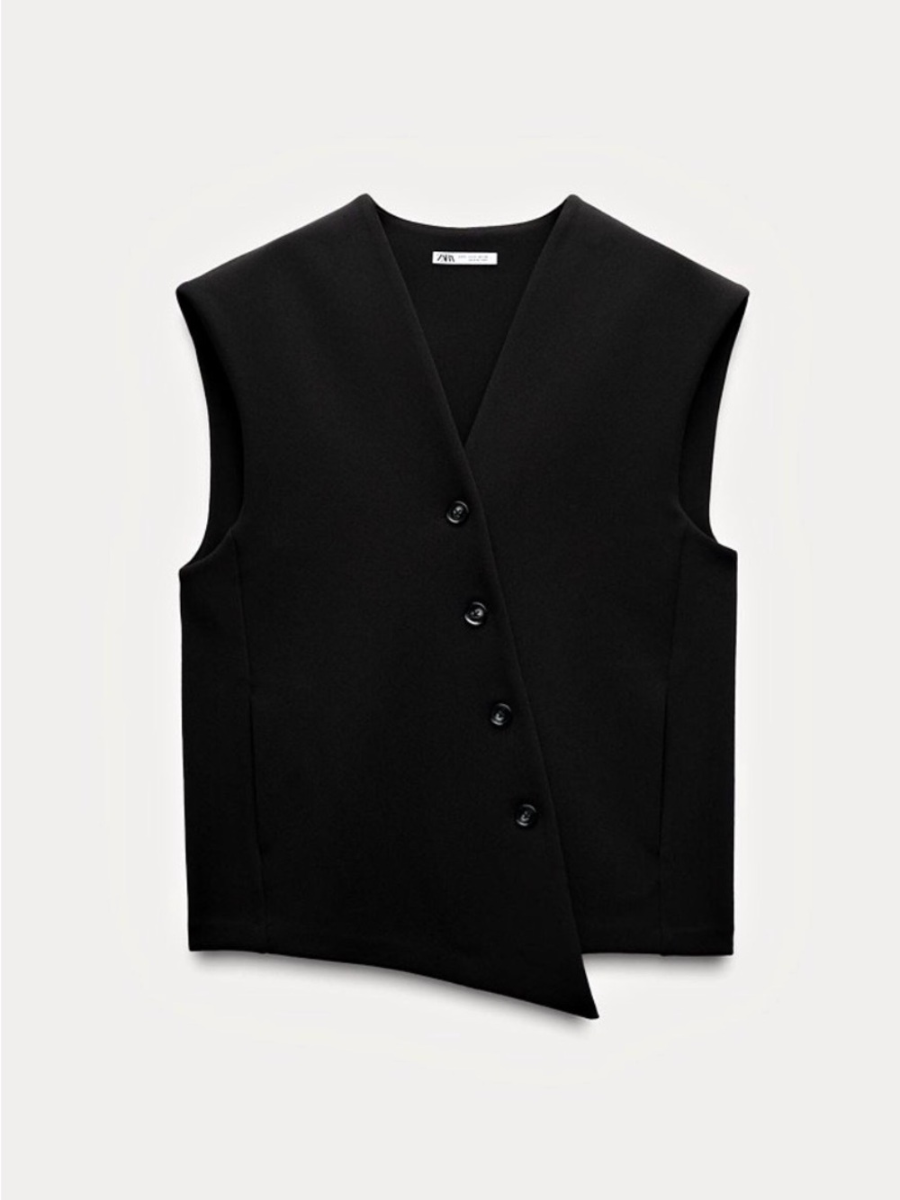 Zara sleeveless asymmetrical button up vest